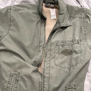 Quicksilver olive green jacket brand new with tags